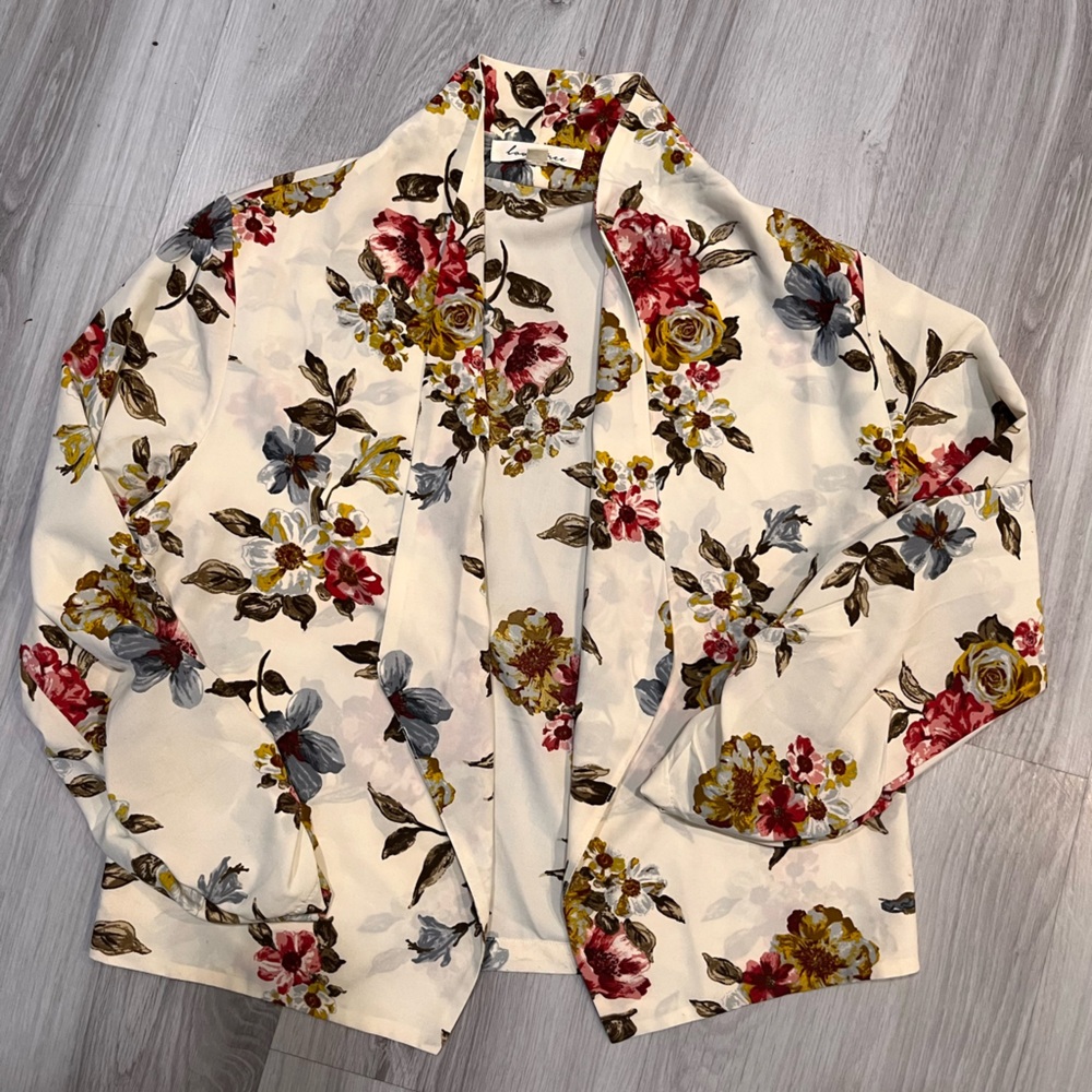 Love tree Floral Open Front Jacket - Picture 6 of 6